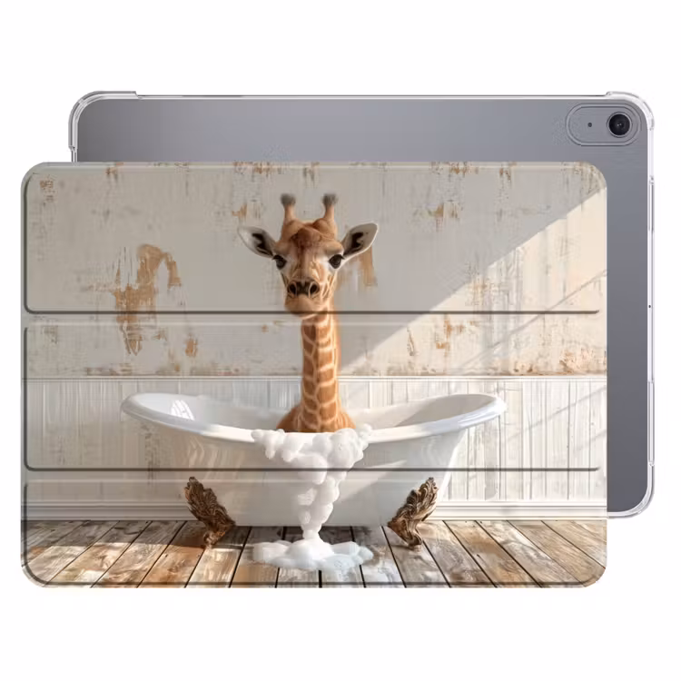 iPad hoes - Giraf - Badkuip - Vintage - Dieren — 1
