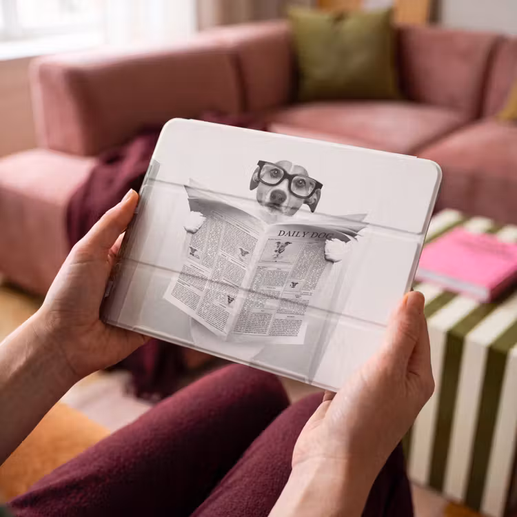 iPad hoes - Hond - Krant - Toilet - Zwart wit - Dieren — 4