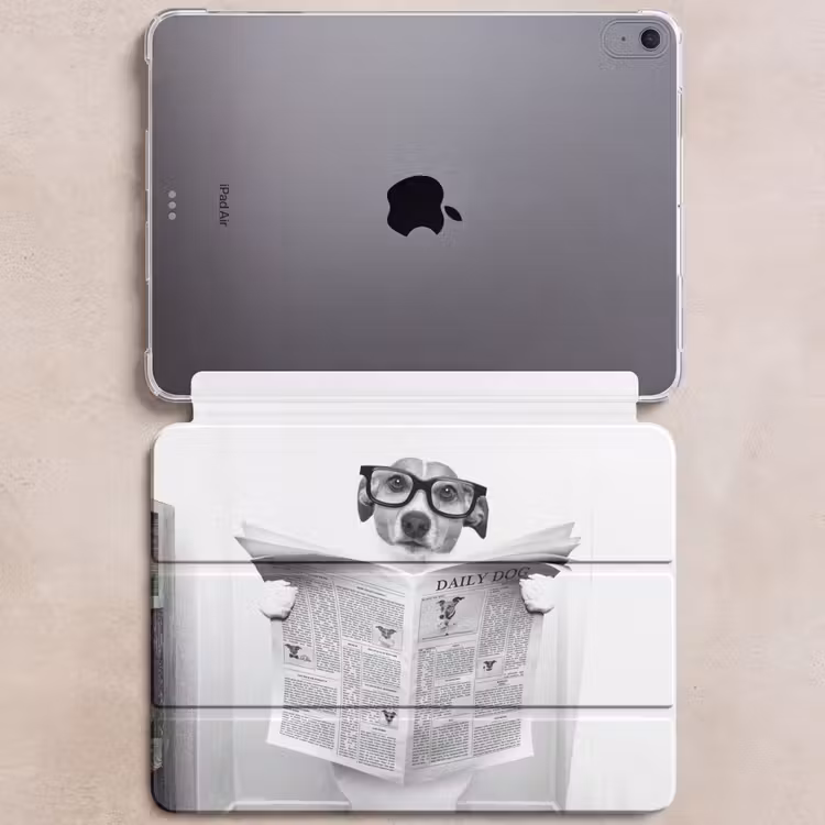 iPad hoes - Hond - Krant - Toilet - Zwart wit - Dieren — 6
