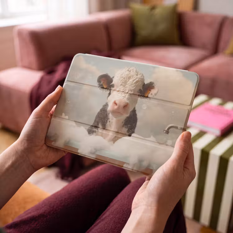 iPad hoes - Kalf - Koe - Bad - Schuim - Dieren — 4