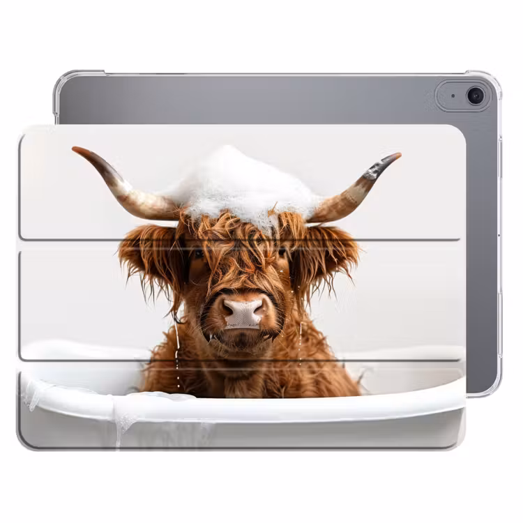 iPad hoes - Schotse Hooglander - Bad - Koe - Dieren - Schuim — 1
