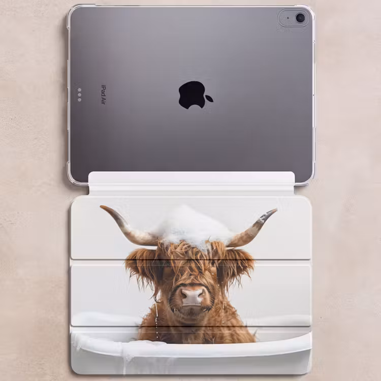 iPad hoes - Schotse Hooglander - Bad - Koe - Dieren - Schuim — 6