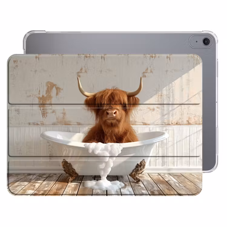 iPad hoes - Schotse hooglander - Badkuip - Vintage - Koe — 1