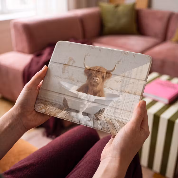 iPad hoes - Schotse hooglander - Badkuip - Vintage - Koe — 4