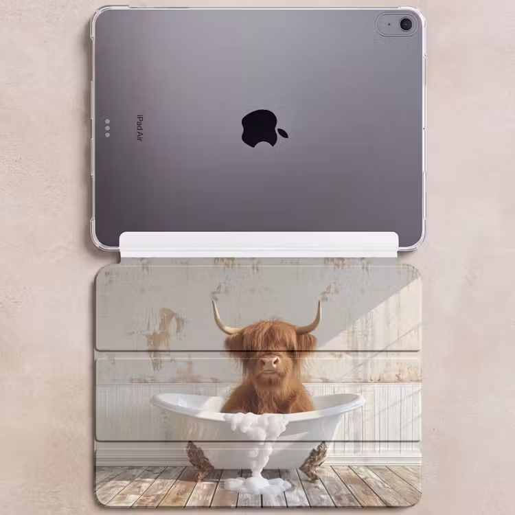 iPad hoes - Schotse hooglander - Badkuip - Vintage - Koe — 6
