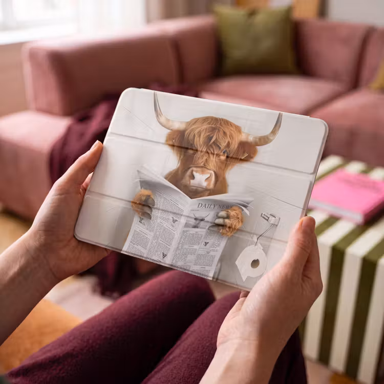 iPad hoes - Schotse Hooglander - Dier - Krant - Toilet — 4