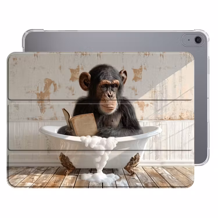 iPad hoes - Vintage - Aap - Badkuip - Schuim - Dier — 1