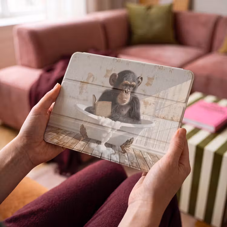 iPad hoes - Vintage - Aap - Badkuip - Schuim - Dier — 4
