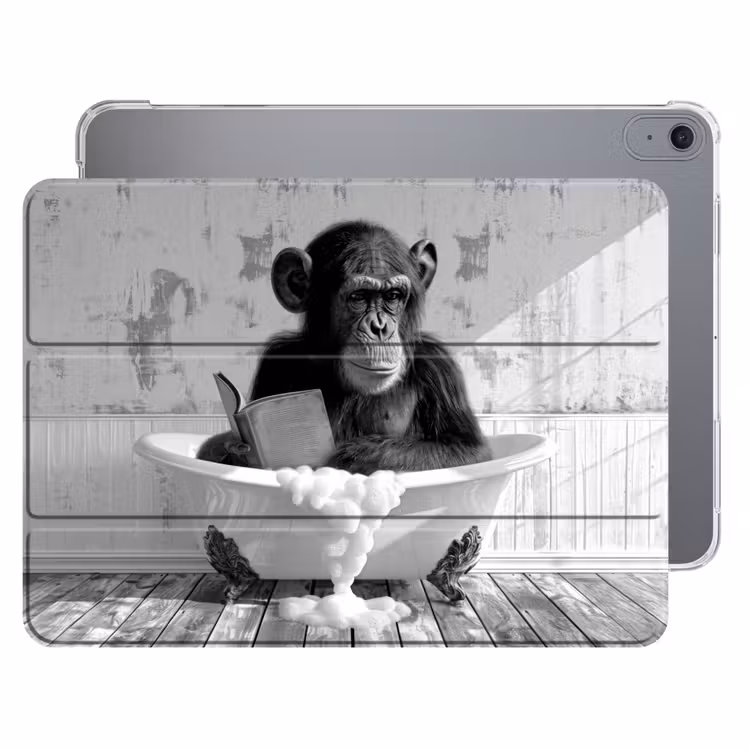 iPad hoes - Vintage - Aap - Badkuip - Schuim - Dier — 1
