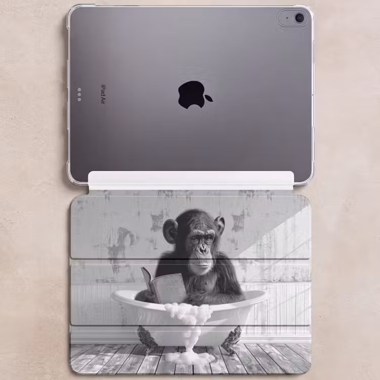 iPad hoes - Vintage - Aap - Badkuip - Schuim - Dier — 6