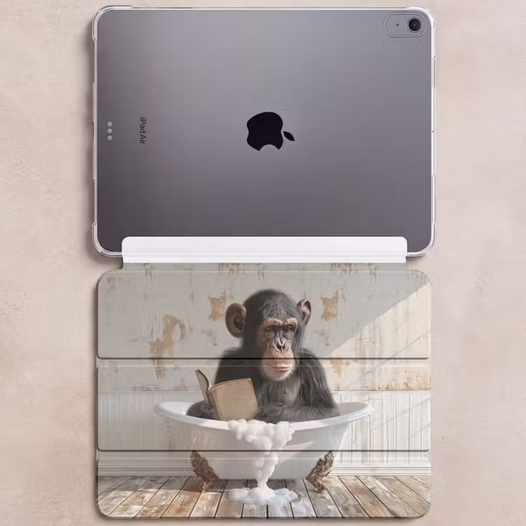 iPad hoes - Vintage - Aap - Badkuip - Schuim - Dier — 6