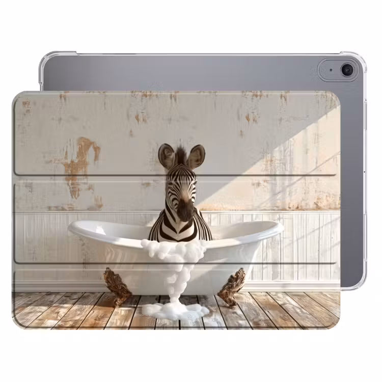 iPad hoes - Vintage - Zebra - Wilde dieren - Badkuip — 1