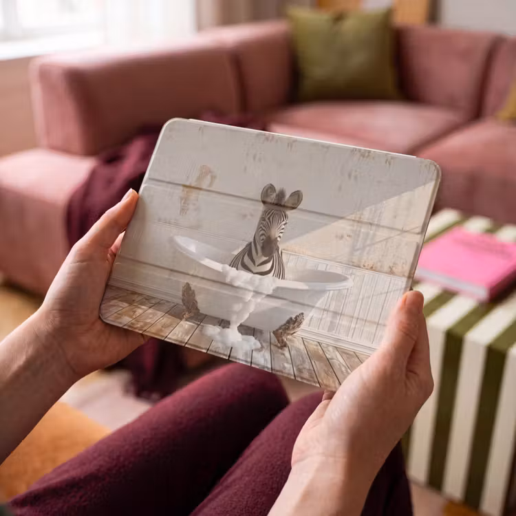 iPad hoes - Vintage - Zebra - Wilde dieren - Badkuip — 4