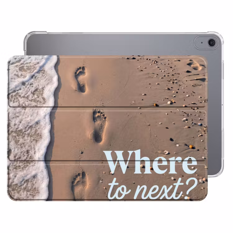 iPad hoes - Where to next - Strand - Voetstappen — 1