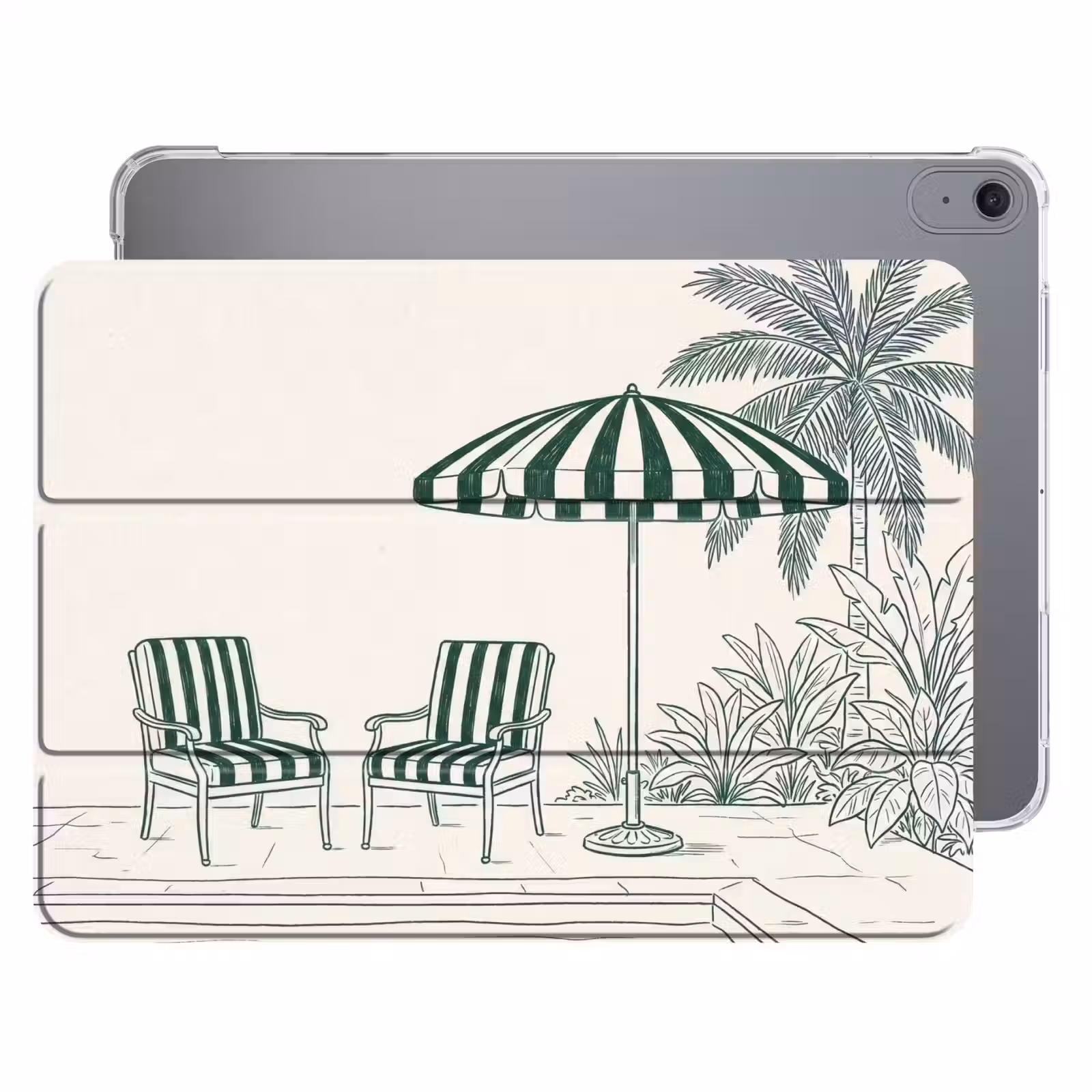 iPad hoes - Terras - Illustratie - Groen — 1