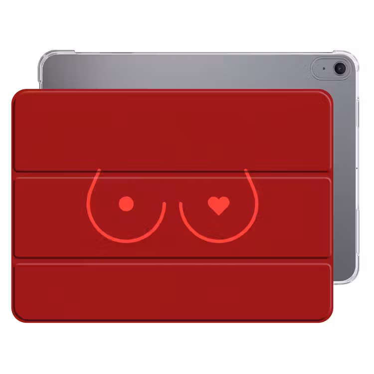 iPad hoes - Minimalistisch - Lijnillustratie - Rood — 1
