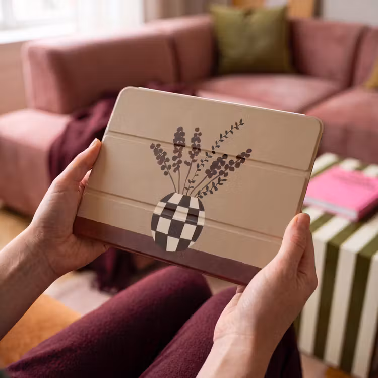 iPad hoes - Minimalistisch - Vaas - Bloemen - Bruin — 4