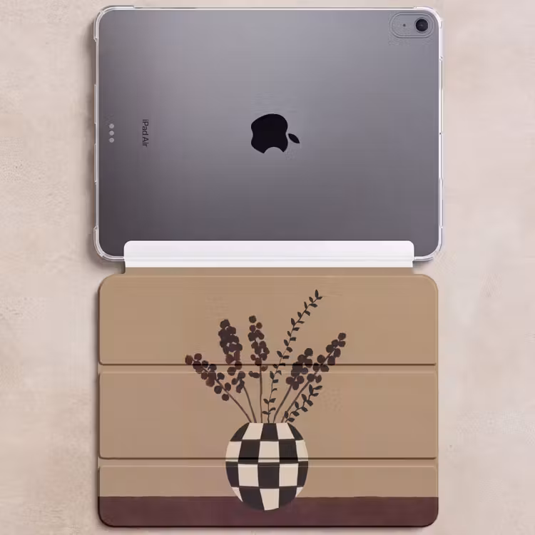 iPad hoes - Minimalistisch - Vaas - Bloemen - Bruin — 6