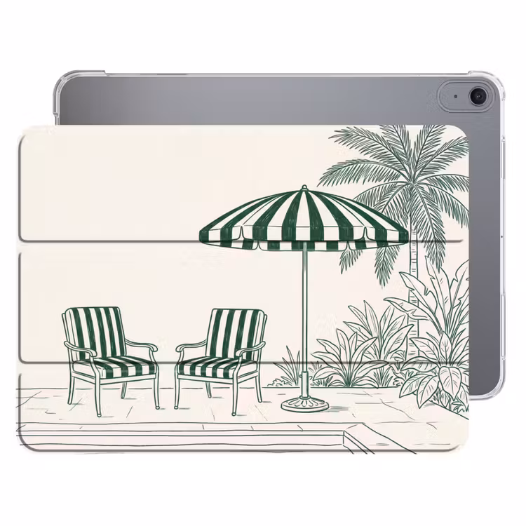 iPad hoes - Terras - Illustratie - Groen — 1