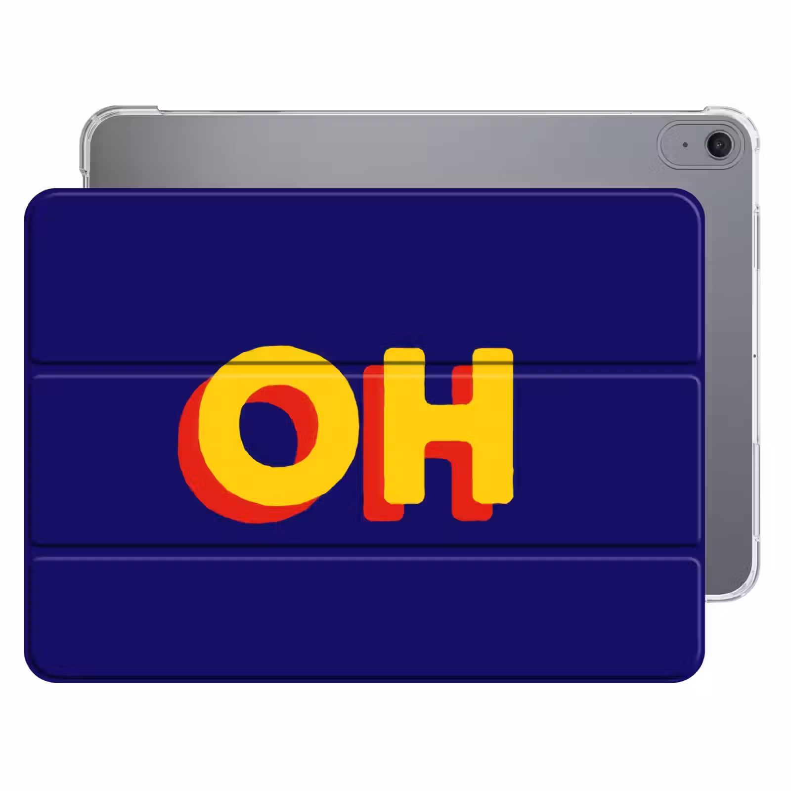 iPad hoes - Blauw - Geel - OH - Schaduw — 1