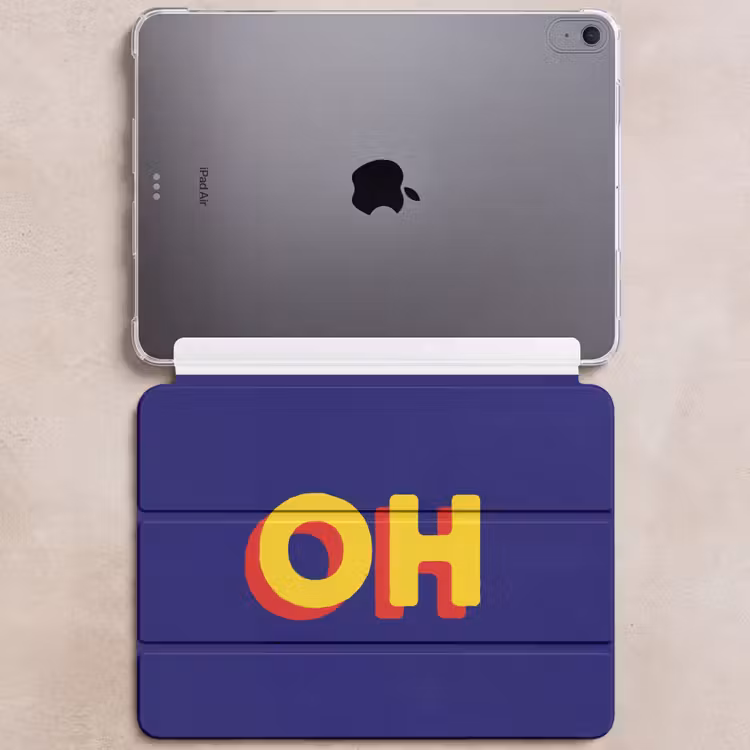 iPad hoes - Blauw - Geel - OH - Schaduw — 6