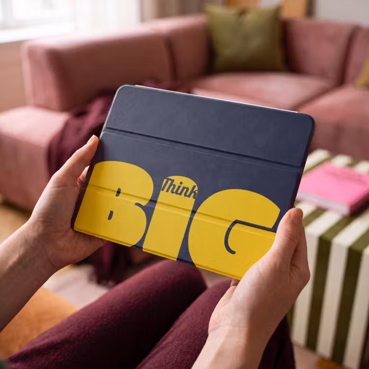 iPad hoes - Think big - Blauw - Geel — 4