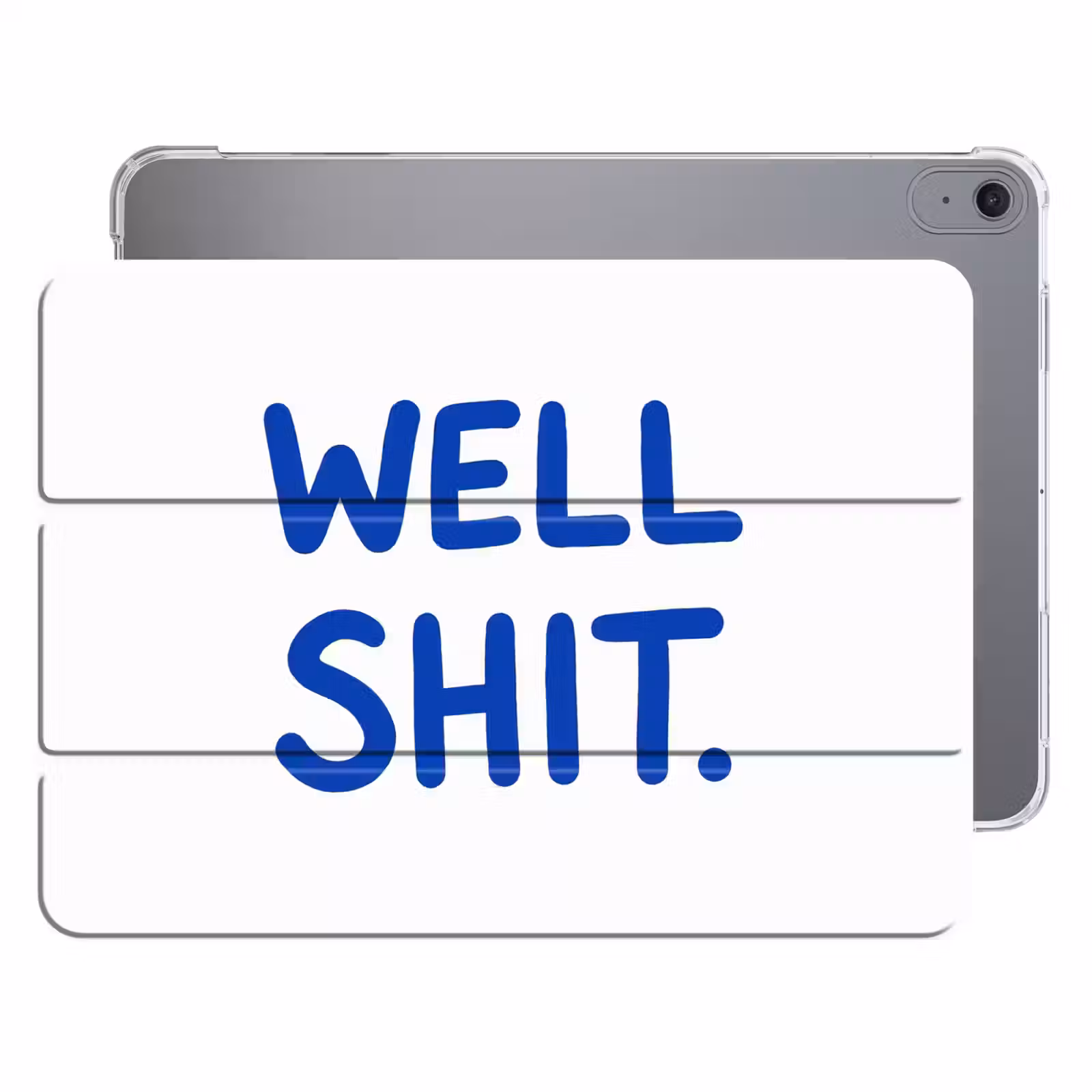 iPad hoes - Blauw - Quote - Wit — 1