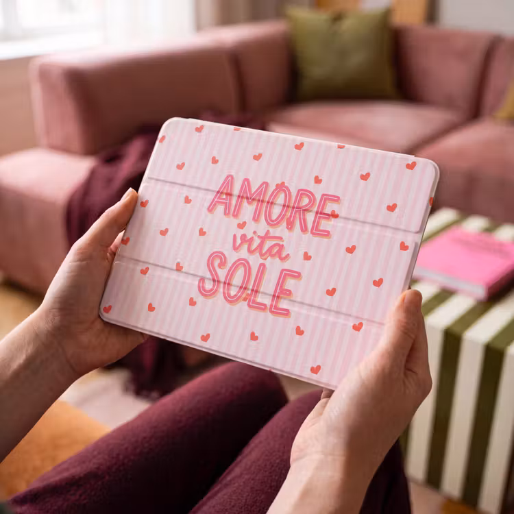 iPad hoes - Amore vita sole - Roze - Hartjes — 4