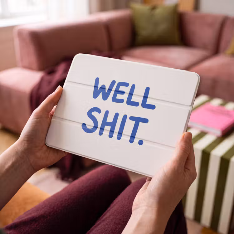 iPad hoes - Blauw - Quote - Wit — 4