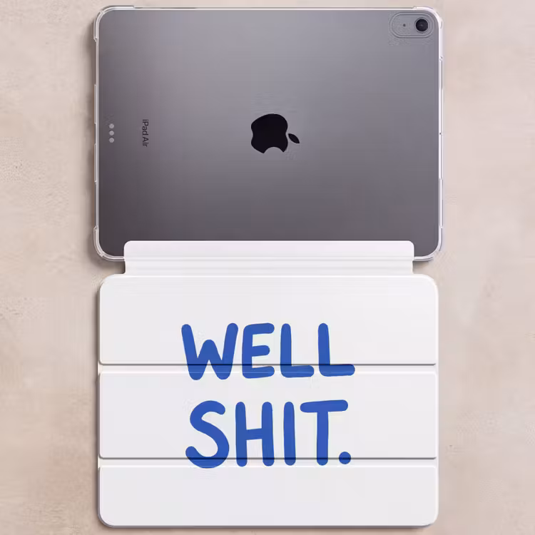 iPad hoes - Blauw - Quote - Wit — 6