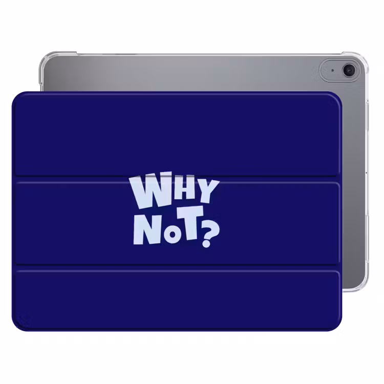 iPad hoes - Blauw - Why not - Minimalistisch — 1
