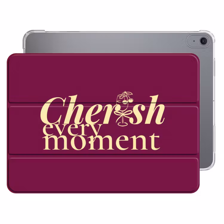 iPad hoes - Cherish every moment - Cocktailglas - Bordeaux — 1