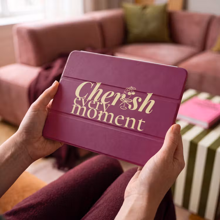 iPad hoes - Cherish every moment - Cocktailglas - Bordeaux — 4