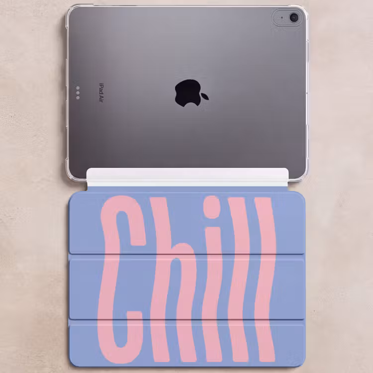 iPad hoes - Chill - Roze - Blauw - Golvend — 6