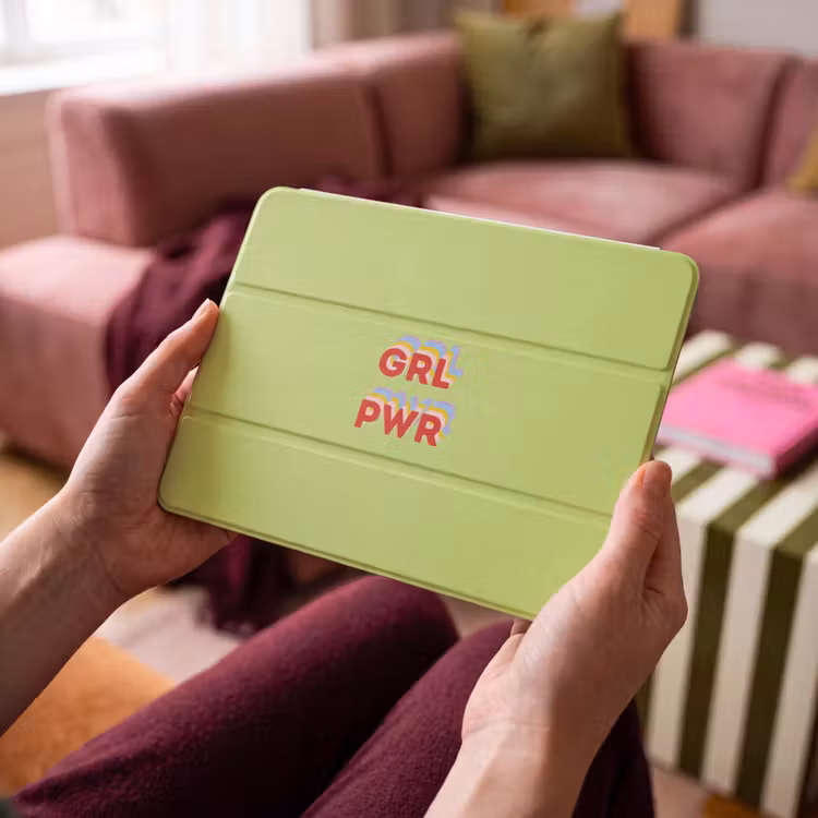 iPad hoes - Grl pwr - Groen - Rood - 3D — 4