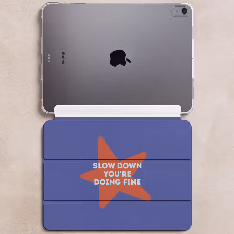 iPad hoes - Slow down you're doing fine - Ster - Blauw — 6