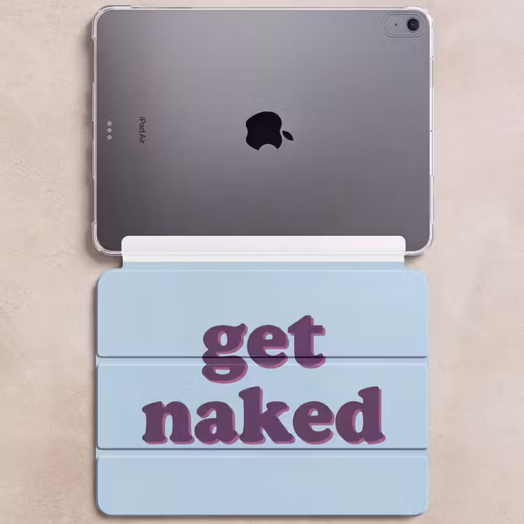 iPad hoes - Tekst - Get naked - Blauw — 6