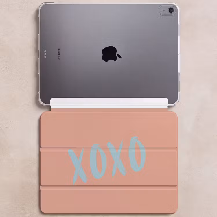 iPad hoes - XOXO - Blauw - Perzikkleur — 6