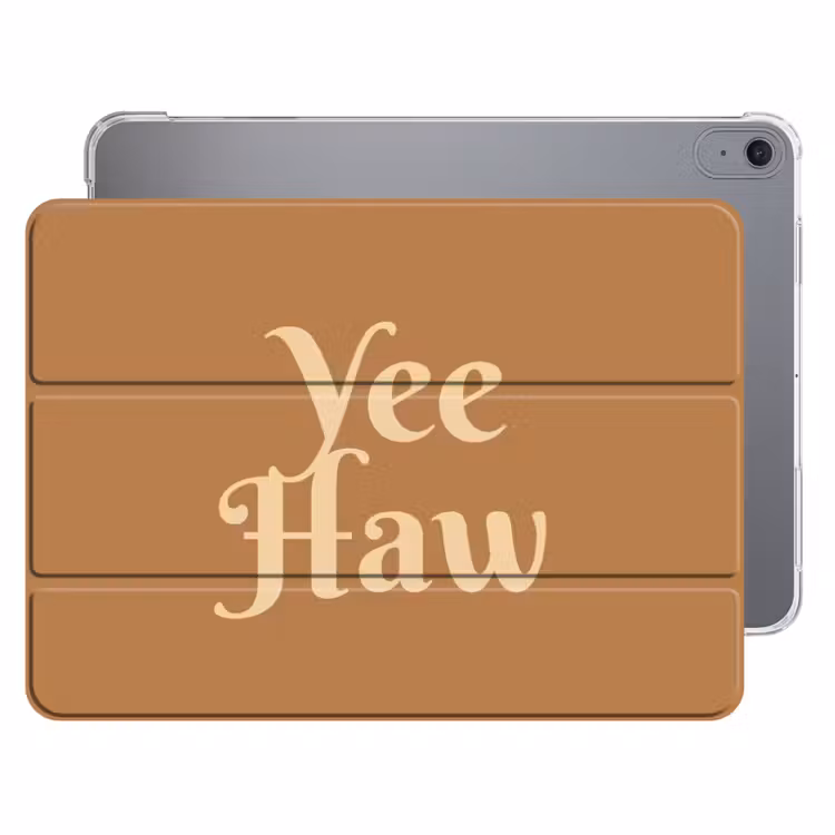 iPad hoes - Yee haw - Bruin - Minimalistisch — 1