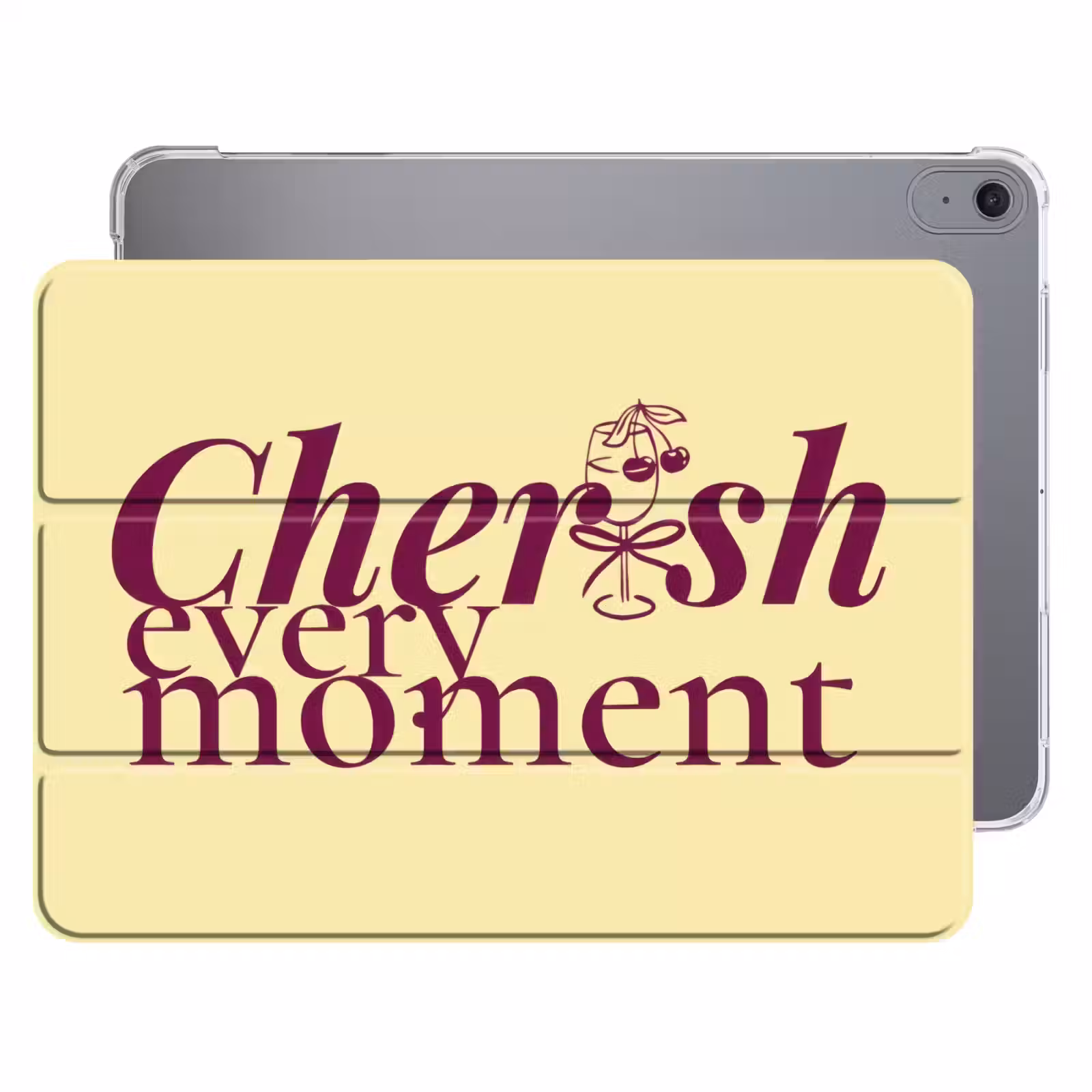 iPad hoes - Cherish every moment - Cocktailglas - Geel — 1