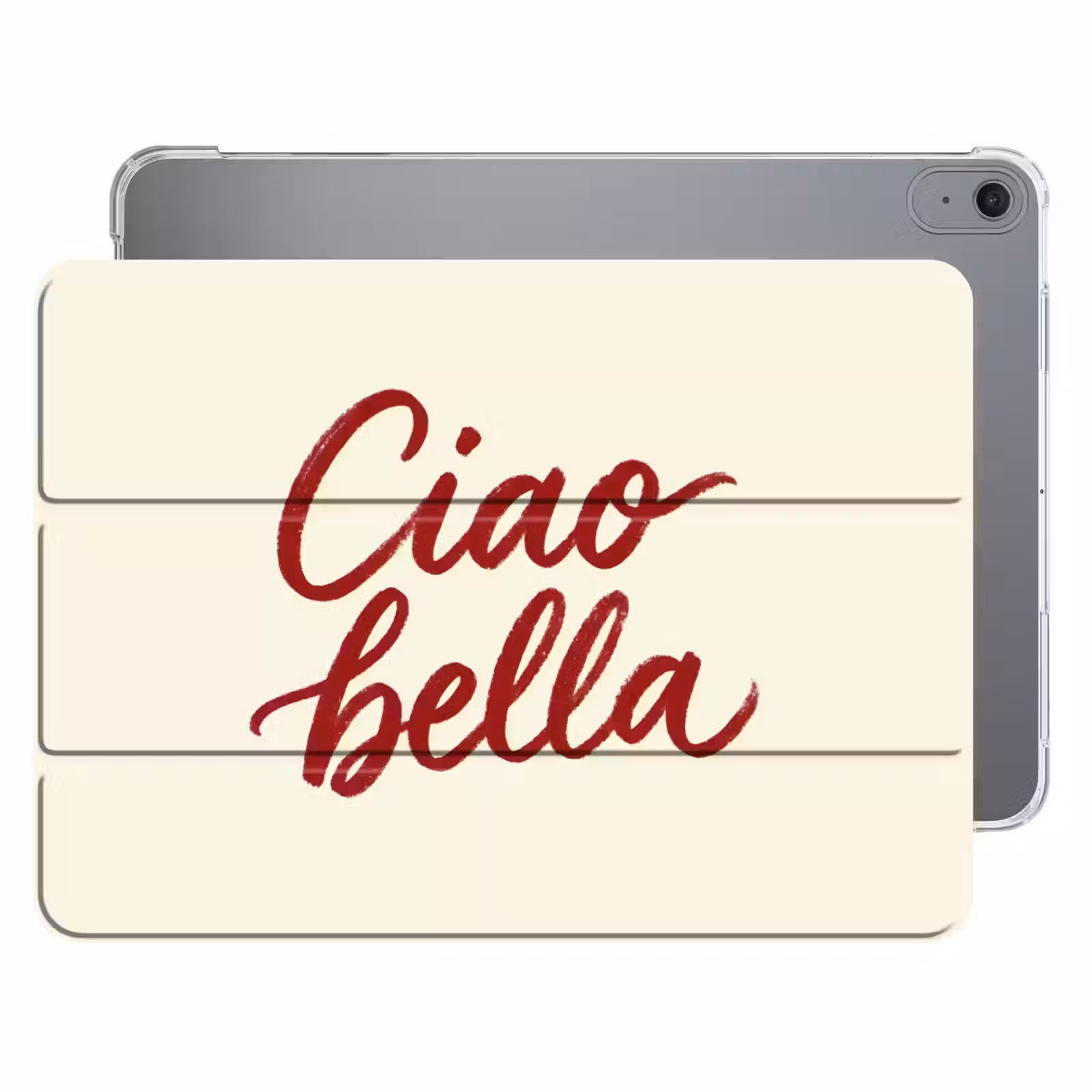 iPad hoes - Ciao bella - Rood - Wit - Minimalistisch — 1