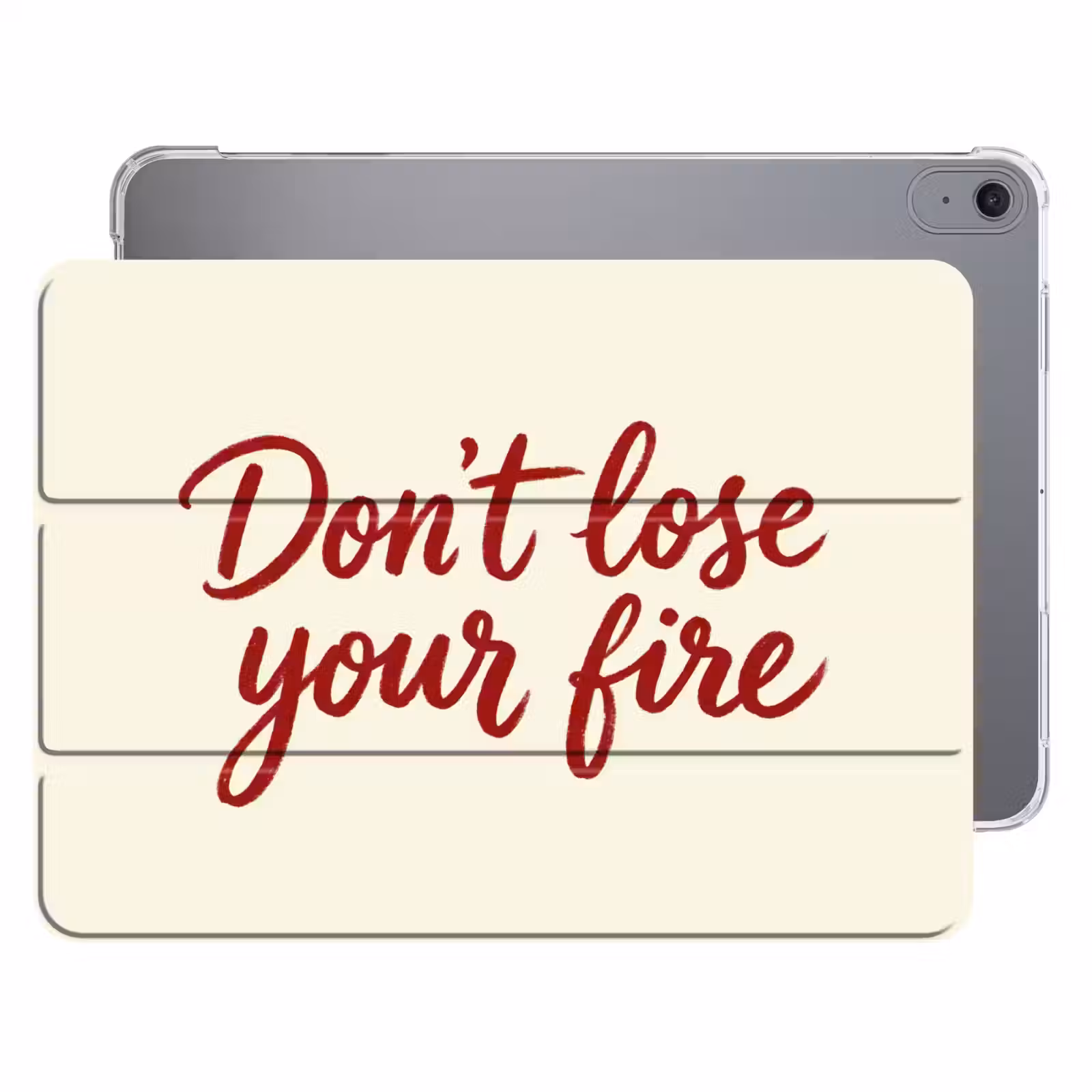 iPad hoes - Don't lose your fire - Rood - Wit - Minimalistisch — 1