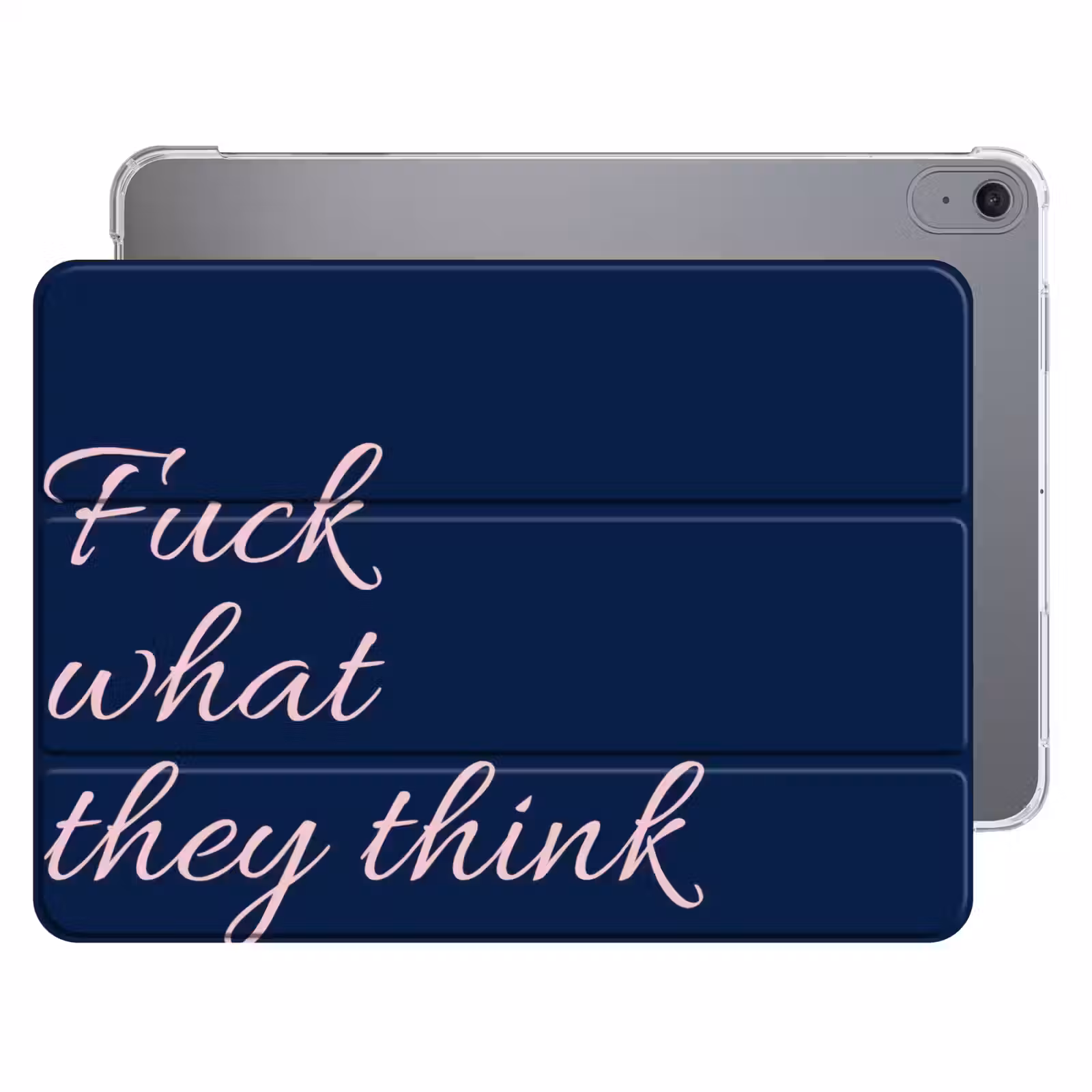 iPad hoes - Fuck what they think - Blauw - Cursief — 1