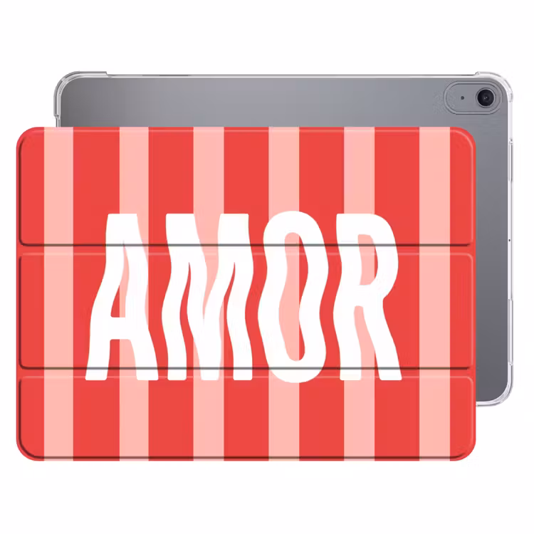 iPad hoes - Amor - Strepen - Rood - Roze — 1