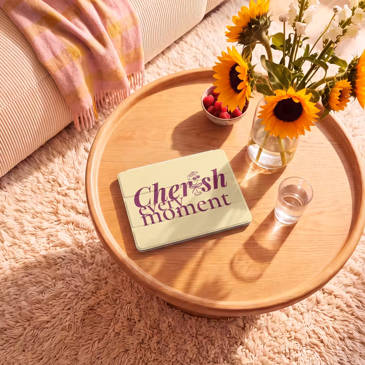 iPad hoes - Cherish every moment - Cocktailglas - Geel — 2