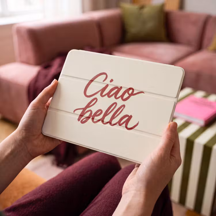 iPad hoes - Ciao bella - Rood - Wit - Minimalistisch — 4