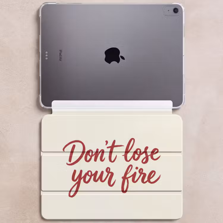 iPad hoes - Don't lose your fire - Rood - Wit - Minimalistisch — 6
