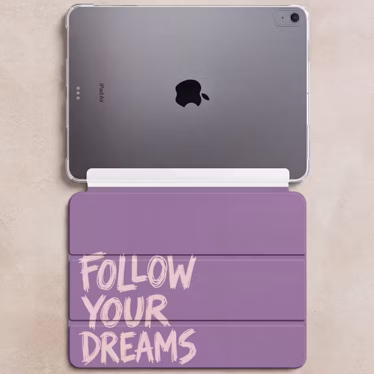 iPad hoes - Follow your dreams - Paars - Penseeltextuur — 6