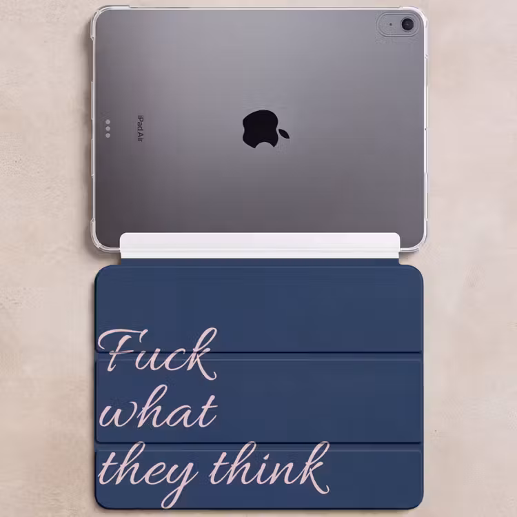 iPad hoes - Fuck what they think - Blauw - Cursief — 6