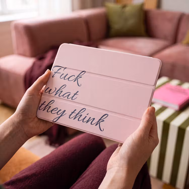 iPad hoes - Fuck what they think - Roze - Minimalistisch — 4
